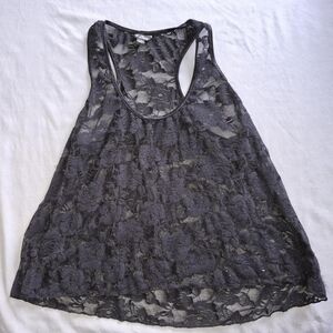 Guess Charcoal Floral Lace Slip